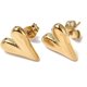 thumbnail image 1 of 2 Pendientes de botón con forma de corazón de acero inoxidable 304 para mujer. Pendientes sencillos con forma de corazón. Fornituras de joyería chapadas en oro auténtico de 18 quilates., 1 of 2