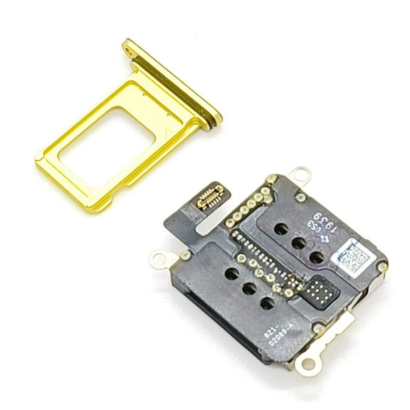 Dual Sim Tray Compatible With Phone 11 Yellow With Sim Card Reader - 2 Sim Cards in 1 Phone