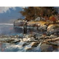 thumbnail image 2 of Heighton, Brent 14x12 White Modern Wood Framed Museum Art Print Titled - Gone Fishing, 2 of 4