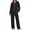 Black, variant on Women Two Piece Outfits Lapel Long Sleeve Zipper Sweatshirts and Wide Leg Pants Lounge Tracksuits Sets