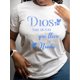 thumbnail image 1 of [Purple Casual Crew Neck Top] Women'S Inspirational Quote T-Shirt, "Dios Tiene Un Plan que leva a Tu NOMBRE" Letter Print, Casual Crew Neck Short Sleeve Top, 100% Polyester Knit Fabric, All Seasons,, 1 of 6