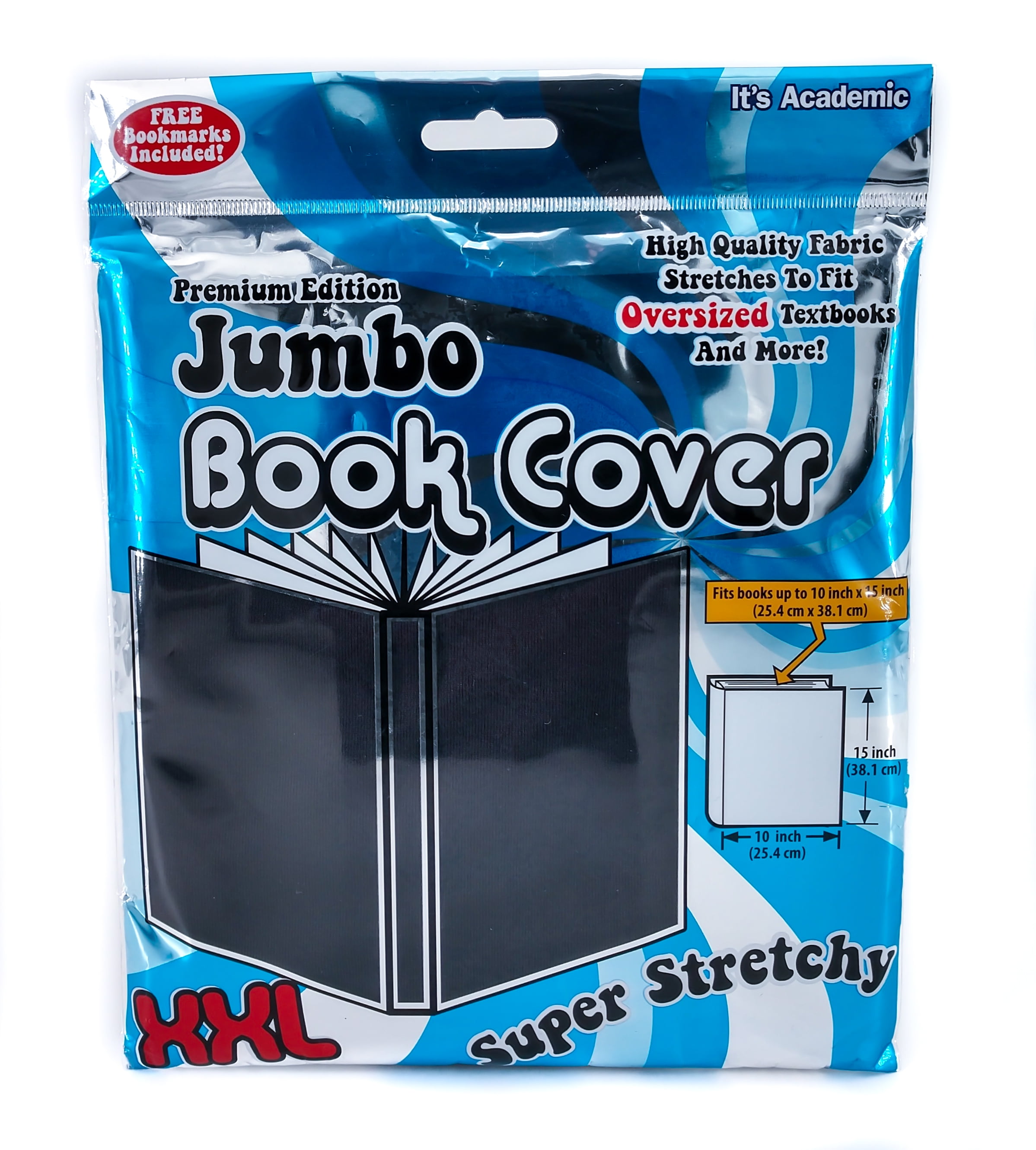 It's Academic * Lot Of 5 Black XXL Stretchable * Jumbo Fabric Book Cover 