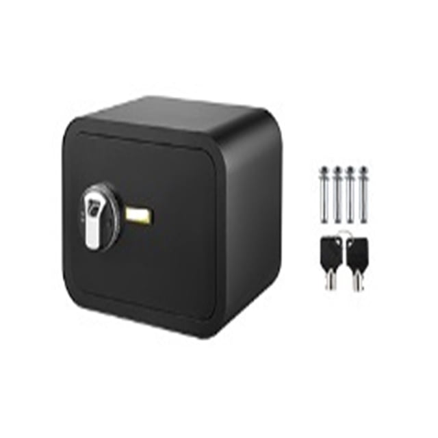 Fingerprint Locks Safe Deposit Box, 1/1.8 Cubic Feet Secret Hidden Piggy Bank W/ 2 Keys Store Money Use for Home Office ,Easy Installation