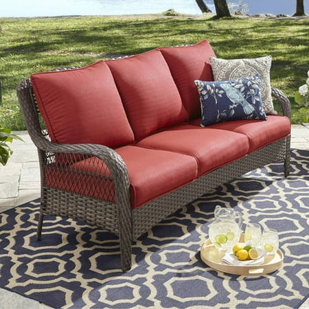 Better Homes And Gardens Colebrook Outdoor Sofa Seats 3 Red