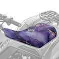 thumbnail image 2 of Renewold Universal ATV Seat Cover 25x10 Inch with Elastic Edge, Waterproof & Non-Slip Four Wheeler Seat Cover Fit for Honda Rancher 420, Polaris Sportsman 450, Marble Purple Gold, 2 of 7