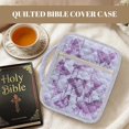 thumbnail image 3 of Pzuqiu Purple Butteflies Bible Covers for Women Quilted Large Capacity Bible Carrying Case Church Bag with Handle Scripture Book Cover Organizer Perfect Gift for Girls, 3 of 7
