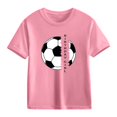 thumbnail image 3 of Ruyang Kids Girls Boys Athletic T Shirts Cute Soccer Print Round Neck Casual Short Sleeve Summer Lightweight Outdoor Sports Tee Tops, 3 of 3