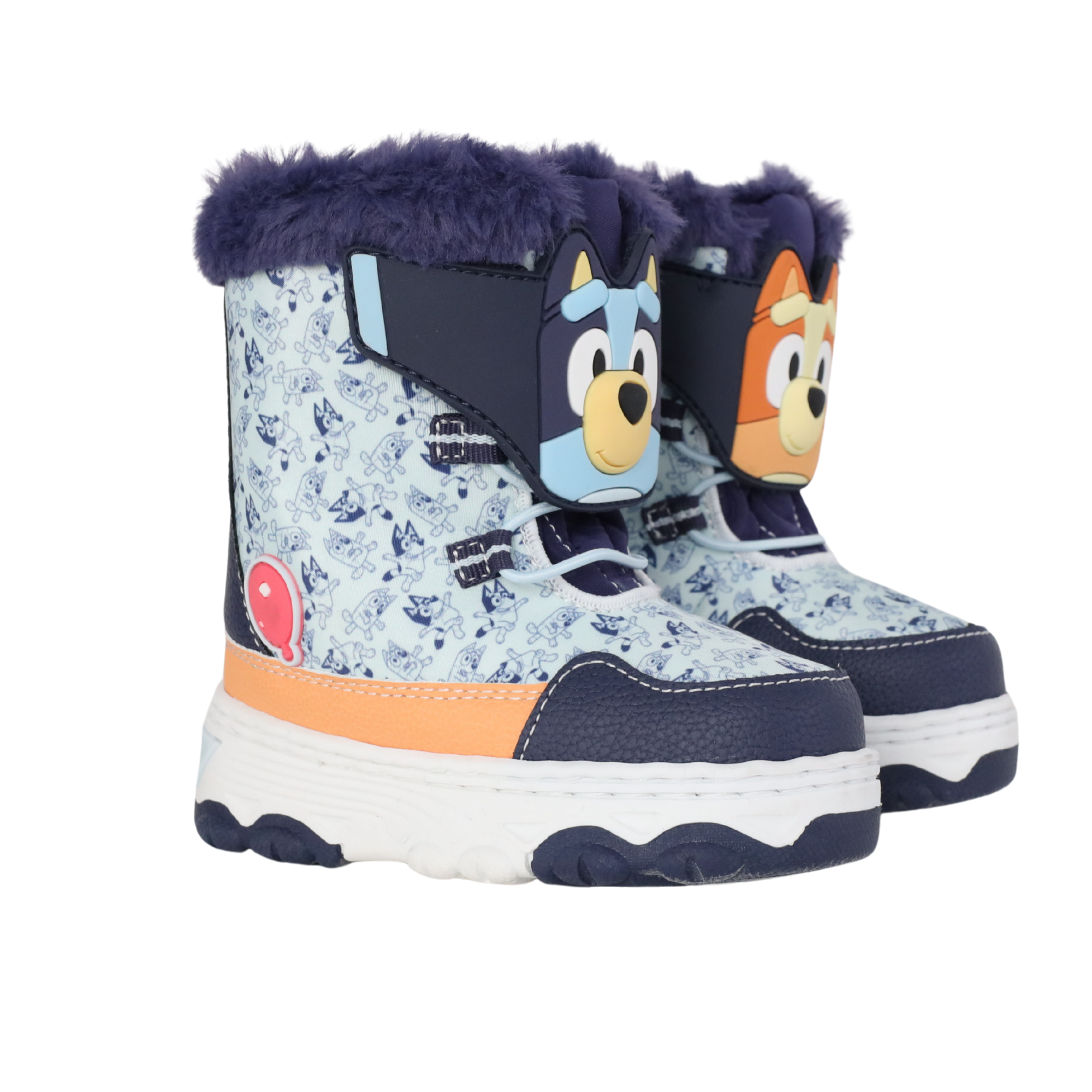 Bluey Toddler Kids Winter Boot with Faux Fur Trim