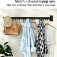 thumbnail image 3 of Clothes Drying Rack for Laundry,Wall Mounted Clothes Hanger Rack,Folding,Retractable,Collapsible(J Shape Hooks), 3 of 6