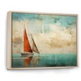 thumbnail image 2 of Designart "Boat modern Coastline III" Boat Floater Framed Canvas Art Print, 2 of 7
