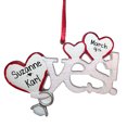 thumbnail image 2 of She Said YES with White & Red Hearts - Personalized Ornament - Just Married - First Christmas - 1st Xmas - Perfect Stocking Stuffer - Great Gift Ideas, 2 of 2