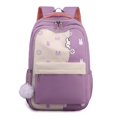 thumbnail image 4 of Cartoon Bunny Pattern Backpack ,colorblock Preppy Zipper Daypack, All-Match Back To School Bag, 4 of 4