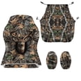 thumbnail image 7 of TSOVTHRID Deer Forest Camo Hunting Print 4 PCS Gaming Chair Covers Stretchable Computer Chair Cover with Armrest Slipcovers Elastic Universal Fit Rotating Armchair Covers, 7 of 7