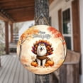 thumbnail image 3 of Happy Thanksgiving Samoyed Turkey Costume Pumpkins Autumn Leaves Round Wood Sign Siberian Sammy Dog Lover Hanging Wall Home Decor - 130144, 3 of 5