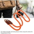 thumbnail image 3 of Portable Cowhide Leather Camera Shoulder Strap,Nylon Camera Strap Hiking Lanyard Neck Convenient DSLR Camera Strap Leica Round Hole Camera Strap Orange, 3 of 8