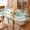 Abstract Geometric Watercolor Palm Tree, variant on Elastic Edge Oval Fitted Tablecloth, Grey Marble Polyester Table Cloth, for Indoor Restaurant or Outdoor Patio Party Dining, Fits for 48" x 68" Oval Table