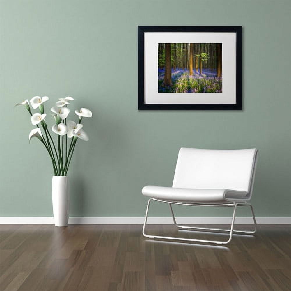 Trademark Fine Art "Mystical Forest" Canvas Art by Mathieu Rivrin, White Matte, Black Frame