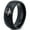 Black Dome Polish Tungsten, variant on Tungsten Sea Lion Otariinae Foreflippers Swimming Band Ring 8mm Men Women Comfort Fit Black Step Bevel Edge Brushed Polished