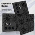 thumbnail image 3 of Funda de teléfono MZELQ de silicona negra con estampado floral para Samsung Galaxy S23 Ultra, 3 of 6