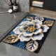 thumbnail image 4 of Alfombras de baño, alfombras para sala de estar, alfombra de área, alfombra de baño de lana sintética con diseño floral, alfombra de entrada suave de tierra de diatomeas, absorbente y de secado rápido, 4 of 6