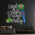 thumbnail image 3 of Handmadetneonsign Custom Feed Me Sushi & Tell Me I'm Pretty Neon Sign, Japanese Food LED Sign, 3 of 5
