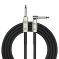thumbnail image 1 of Cable de Instrumento Kirlin Negro Enchufe Recto a Ángulo Recto 10 Pies PVC, 1 of 6