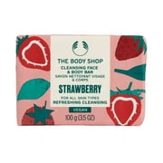 The Body Shop Strawberry Cleansing Face & Body Bar – Cleanses and Recharges Skin – Vegan – 3.5oz