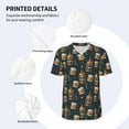 thumbnail image 3 of Lsque Cigar Pattern Mens Polo Golf Shirts Funny Graphics Shorts Sleeve Button Shirts Baseball T-shirt-4X-Large, 3 of 7