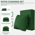 thumbnail image 5 of Kimunuk Outdoor Seat Cushion Set, 24" X 24" X 4" Water-Resistant & Fade-Resistant Patio Furniture Replacement Cushions with Handle and Straps for Sofa Chair, Green, 5 of 7