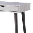 thumbnail image 5 of Benjara 2 Drawer Wooden Desk with 2 Compartments and Splayed Legs, Gray, 5 of 5