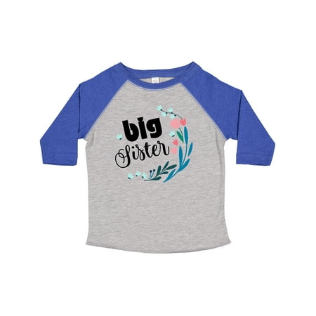 

Inktastic Big Sister Announcement Flowers Gift Toddler Toddler Girl T-Shirt