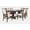 Oak, variant on Fairview Mid-Century Distressed 78" Seven-Piece Upholstered Dining Set