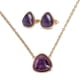 thumbnail image 1 of Set de joyería LuckyLy para mujer con cuarzo Modelo Aline violeta oscuro UNITALLA, 1 of 8