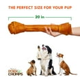 thumbnail image 5 of Pork Chomps Premium Rawhide-Free Roasted Pork Skin Knotted Dog Bone, 20 inch, Single Count, 5 of 7