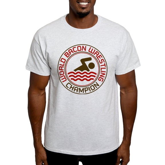 CafePress - World Bacon Wrestling Champion Light T Shirt - Men's Classic Graphic T-Shirt