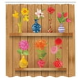 thumbnail image 3 of Ambesonne Floral Shower Curtain, Cartoon Flowers in Vase, 69"Wx70"L, Multicolor, 3 of 5