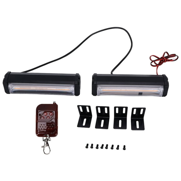 Hazard Warning Lamps, Super Brightnass LED Flash Lights Heat Resistant No Dazzling 6000-7000K With Remote Control For Rescue Vehicles Orange