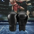 thumbnail image 6 of Vsenkes Adult Boxing Gloves PU Leather Breathable for Kickboxing Muay Thai Taekwondo Black, 6 of 9
