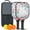 Black-2, variant on Pickleball Paddles Set Of 2, Fiberglass Surface, Spring Flowers Floral Print, 4 Balls & Bag