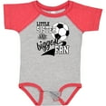 thumbnail image 3 of Inktastic Little Sister and Biggest Fan Soccer Player Girls Baby Bodysuit, 3 of 5