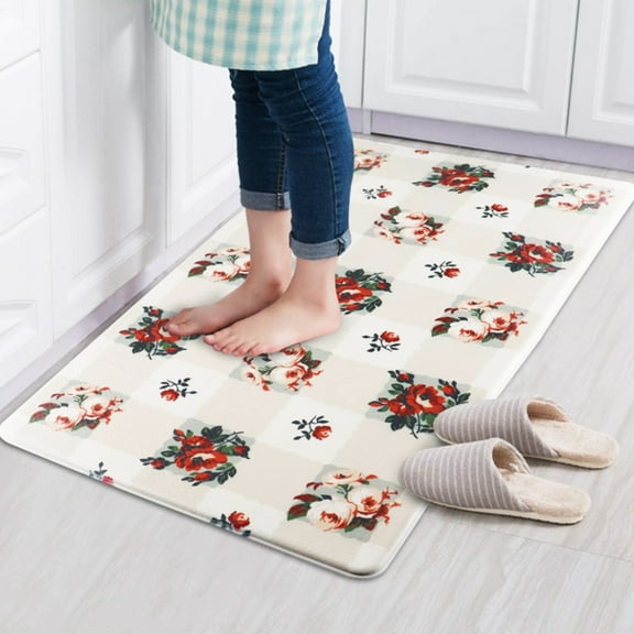 Kitchen Floor Mats, Non-Slip Kitchen Sink Rug, Floor Mat for Anti Fatigue Standing, Waterproof and Oil Resistant Carpet