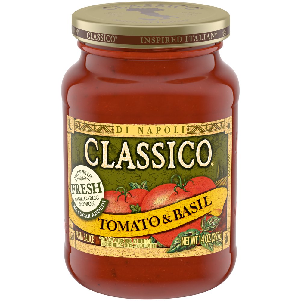 Classico Tomato & Basil Pasta Sauce, 14 oz Jar