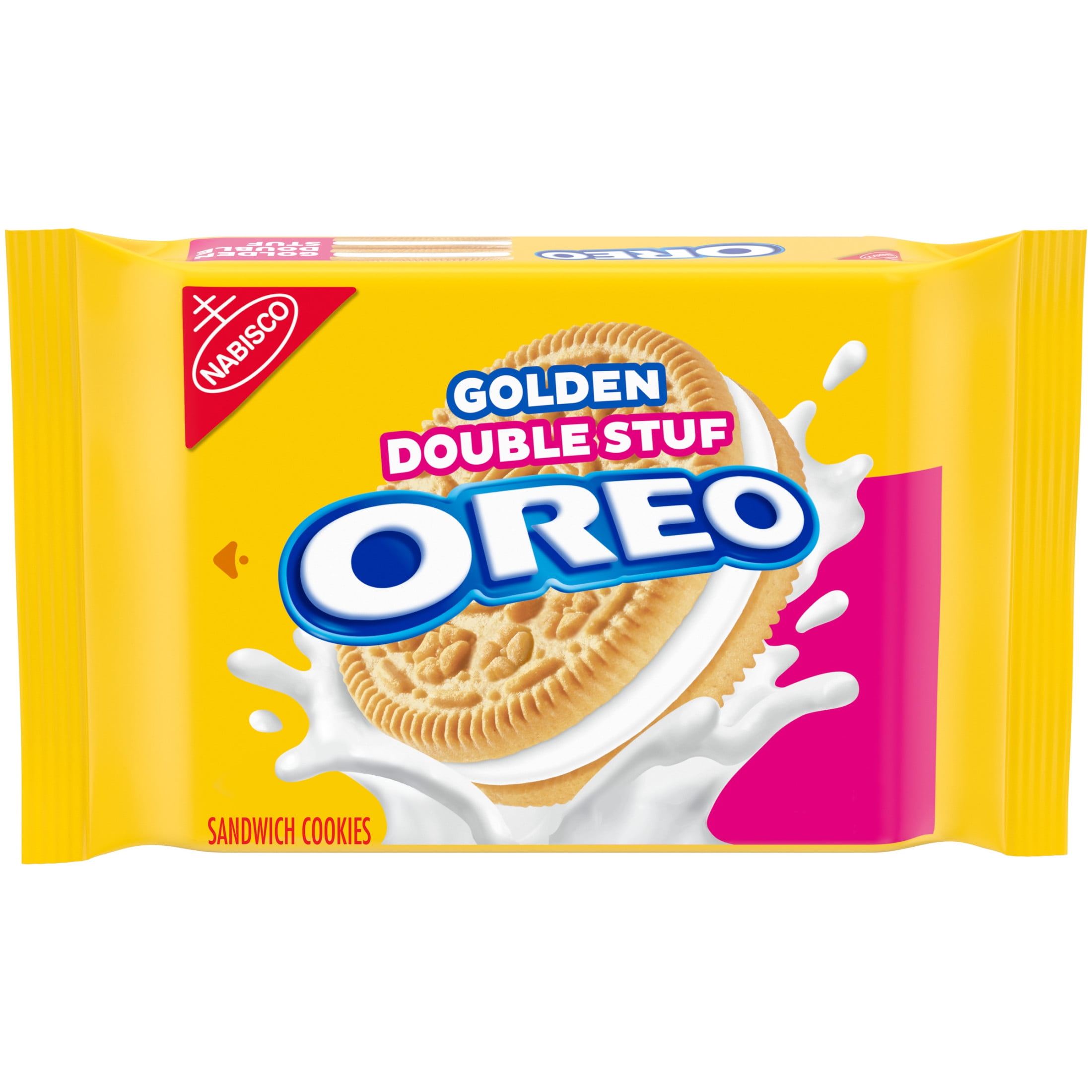 3 pack) OREO Golden Double Stuf Sandwich Cookies, 15.25 oz