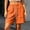 Orange, variant on Womens Shorts Womens Lightweight Solid Color Wide Leg Running Shorts Summer Casual Elastic Waist Drawstring Athletic Shorts with Pockets