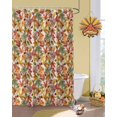 thumbnail image 3 of Fall Shower Curtain Autumn Maple Leaf Bathroom Curtains with Hooks, Waterproof Fabric Green Orange Leaves Linen Thanksgiving Bath Shower Curtains Set for Bathroom Bathtubs Decor 36x72 Inch, 3 of 7