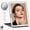 Black, variant on FUNTOUCH 10x7.5 Portable Large Travel Makeup Mirror with Light ,3 Color Lights, with 10X Magnification, White.