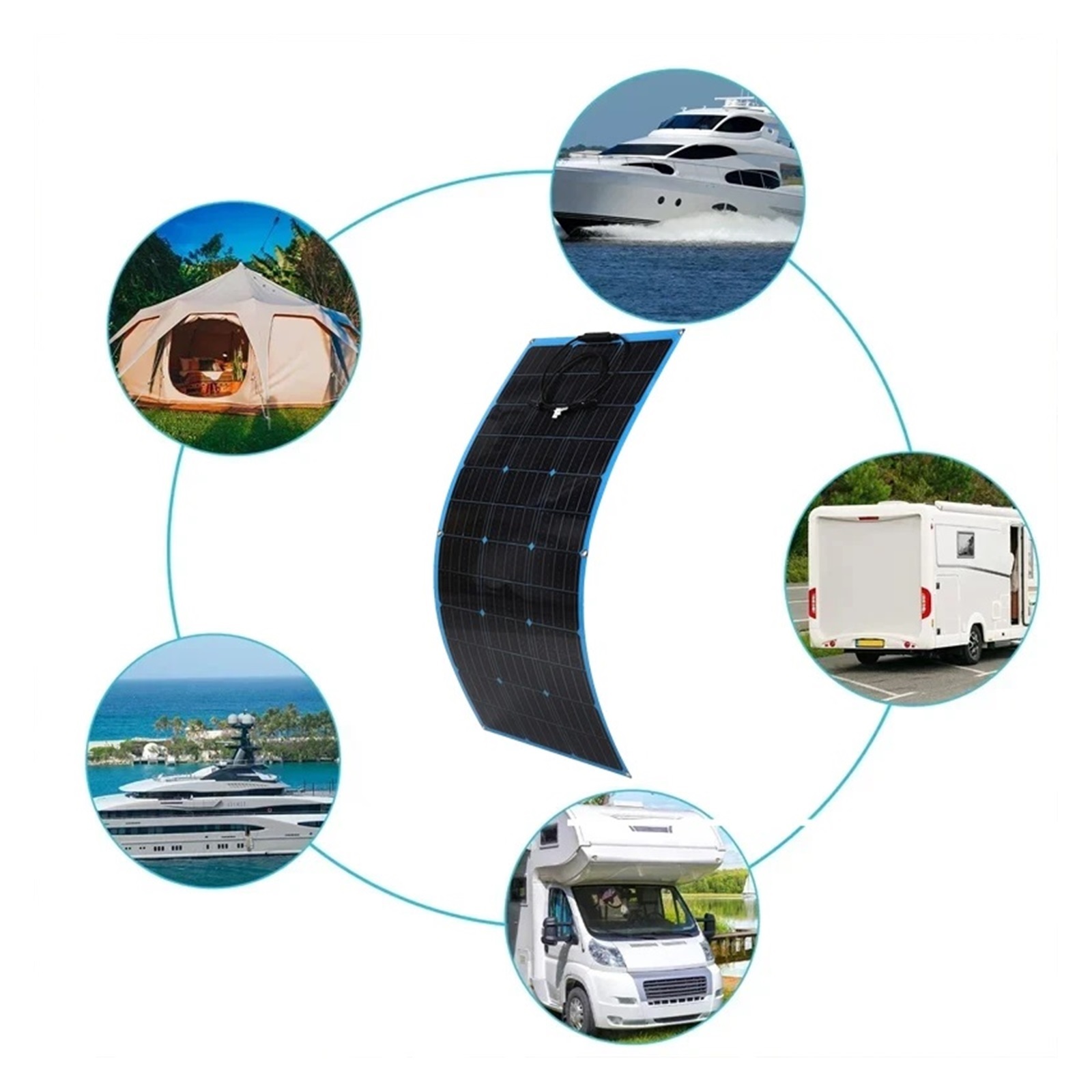 Solar panel 600W 300W Flexible Solar Panel Portable 18V Single Crystal Mobile power supply