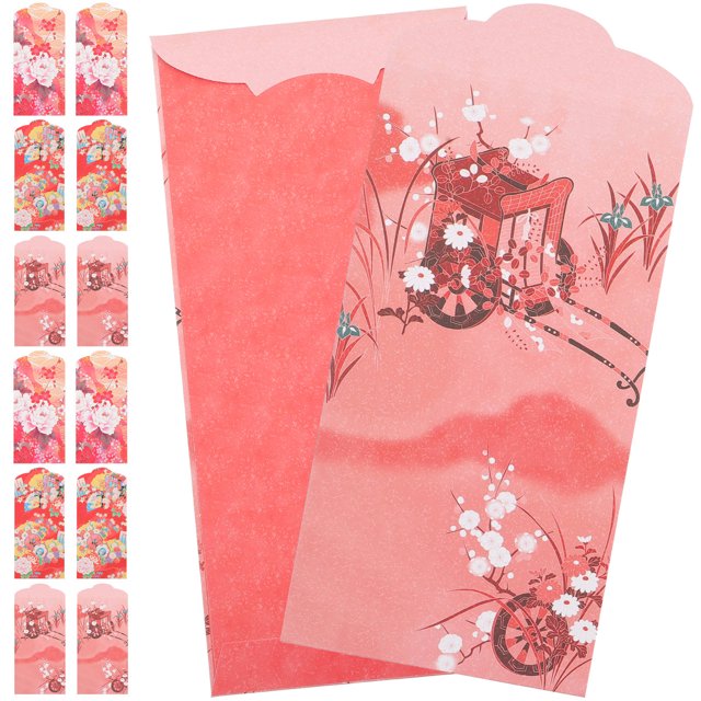 OULII 30Pcs Creative Red Packet Money Bags with Pattern Printing for Party Decor