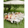 thumbnail image 3 of Outdoor Tablecloth with Umbrella Hole and Zipper, Fall Maple Leaf Rectangle Table Cloth 60x102 Inch Waterproof Tablecloth, Thanksgiving Vintage Yellow Orange Plant Picnic Table Cover for Patio, 3 of 7