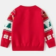 thumbnail image 4 of Odeerbi Toddler Boys Girls Christmas Sweater Cute Winter Thermal Knit Crewneck Sweater 1-8 Years Children's Christmas Deer Print Sweater Long Sleeve Top Toddler Clothes Red, 4 of 9